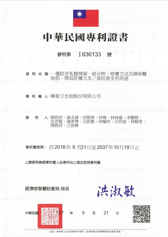 台灣專利 I636133 GKM3